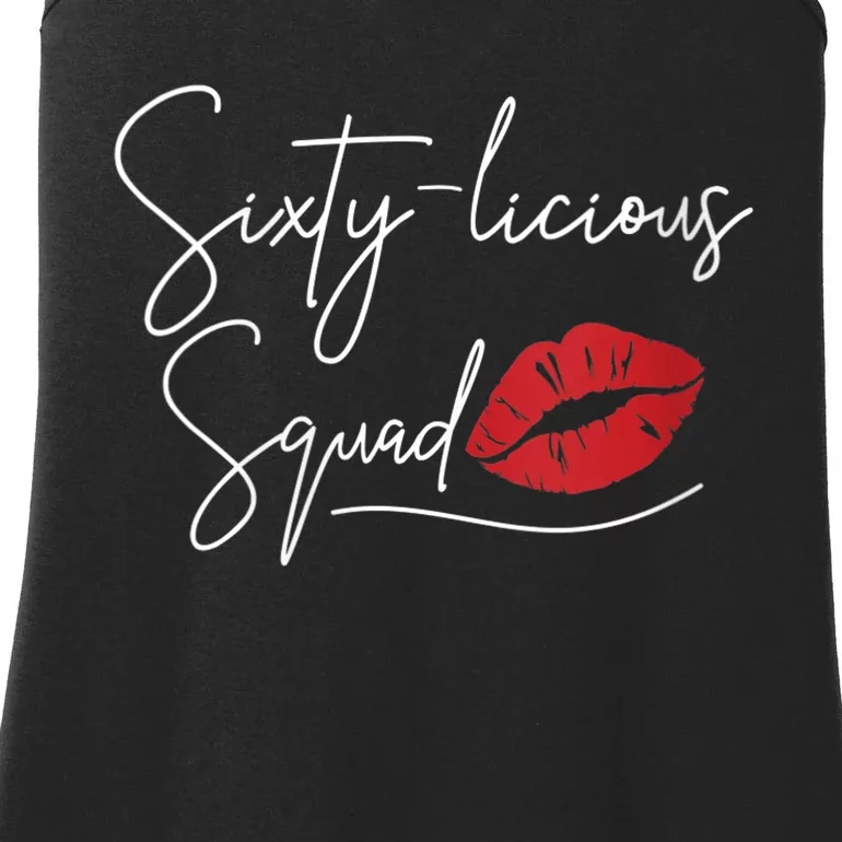 WoM.e.ns 60th Birthday, Sixty-licious Squad V-Neck Ladies Essential Tank