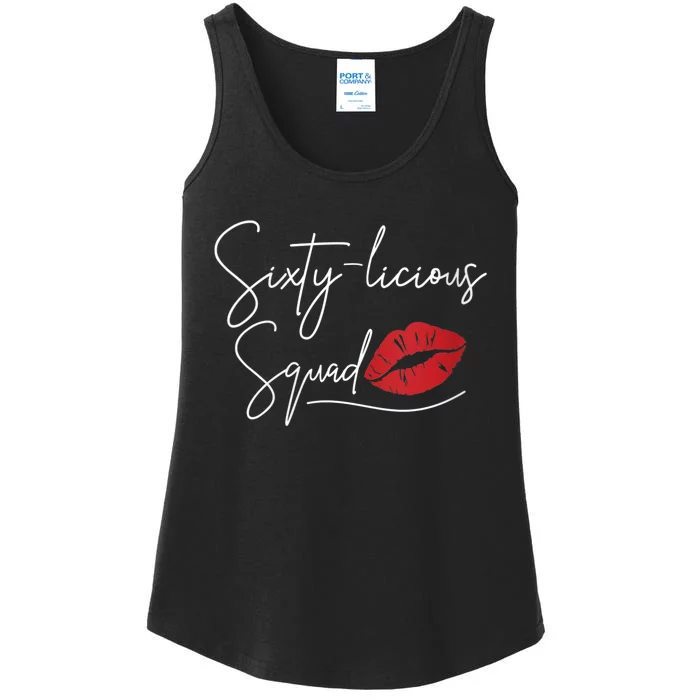 WoM.e.ns 60th Birthday, Sixty-licious Squad V-Neck Ladies Essential Tank