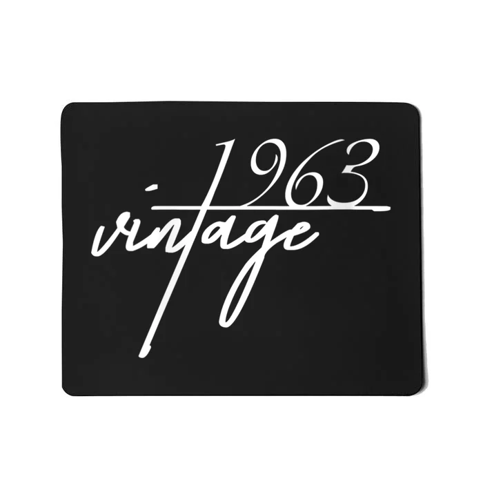 WoM.e.ns 60th Birthday Gift Idea. Vintage 1963 V-Neck Mousepad