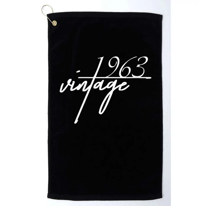 Wo 60th Birthday Gift Idea. Vintage 1963 Platinum Collection Golf Towel