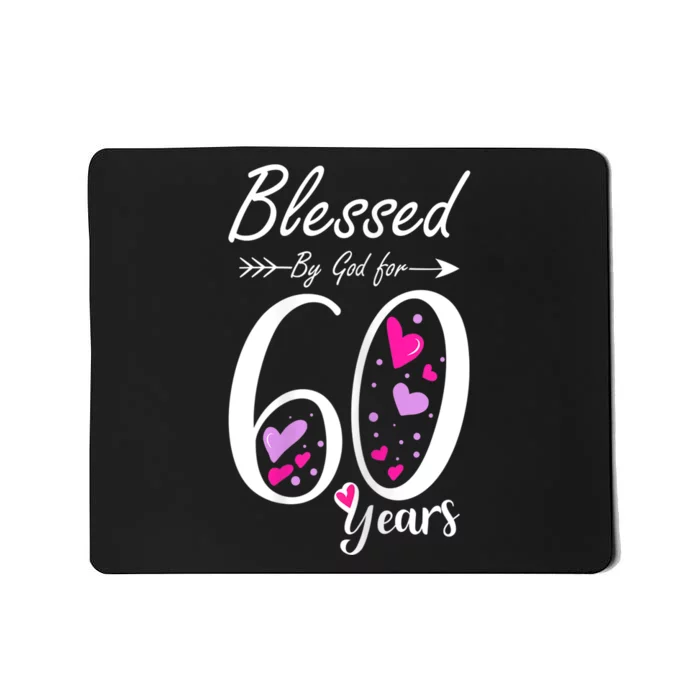 WoM.e.ns 60th Birthday Tee Gift and Blessed for 60 Years Birthday Mousepad