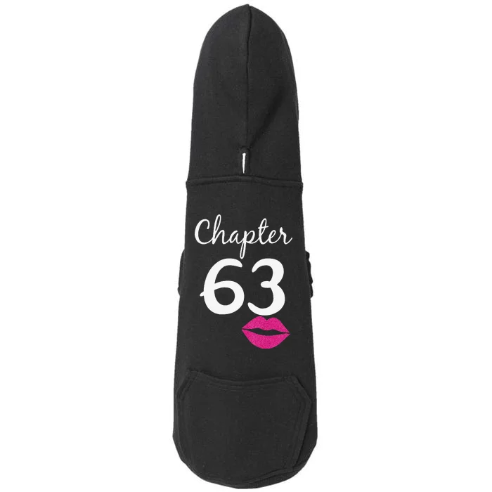 Womens 63rd Birthday Gift For Her Chapter 63 Years Old 63rd Bday Doggie 3-End Fleece Hoodie