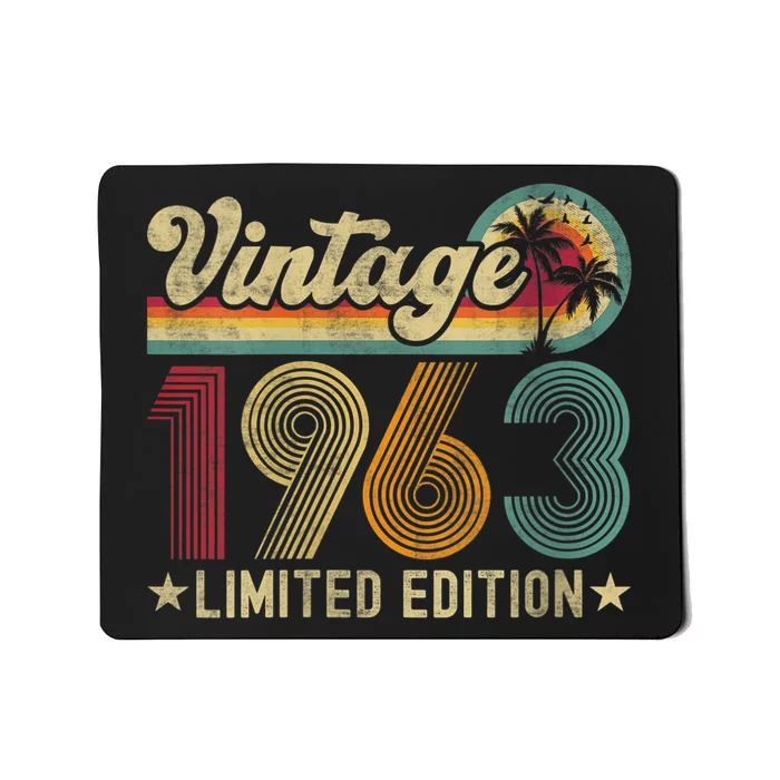 WoM.e.ns 60 Year Old Vintage 1963 60th Birthday Gifts for WoM.e.n M.e.n V-Neck Mousepad