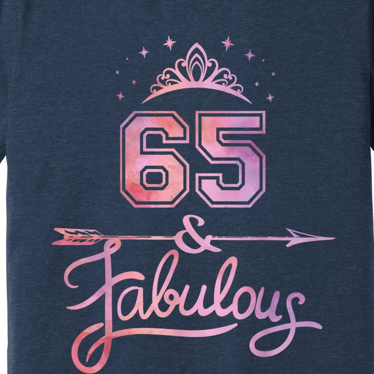 Wo 65 Years Old And Fabulous Happy 65th Birthday Premium T-Shirt