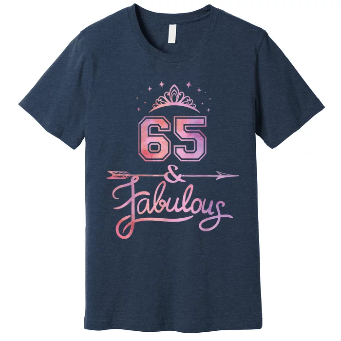 Wo 65 Years Old And Fabulous Happy 65th Birthday Premium T-Shirt