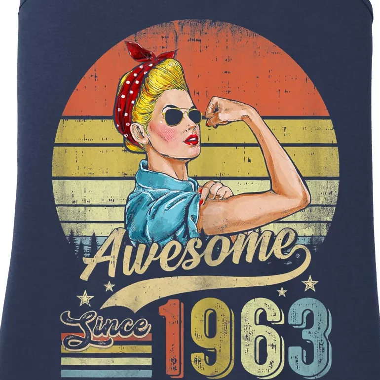 Womens 60 Year Old Awesome Since 1963 60th Birthday Gifts Ladies Essential Tank