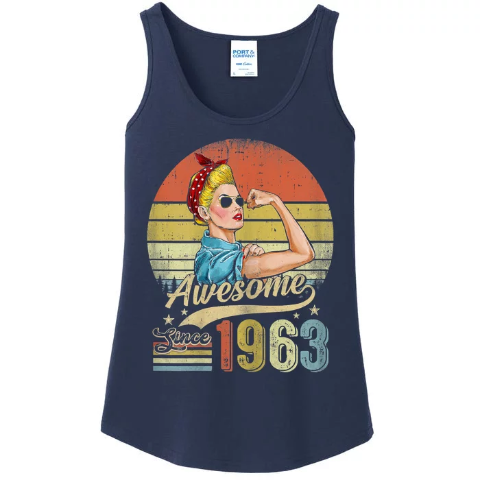 Womens 60 Year Old Awesome Since 1963 60th Birthday Gifts Ladies Essential Tank