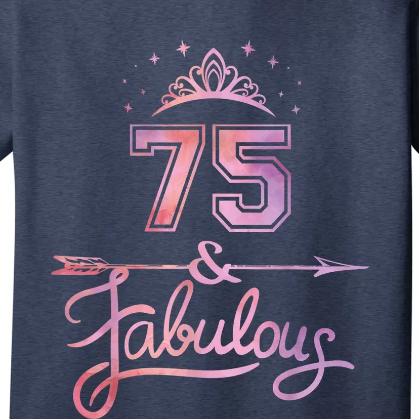 Wo 75 Years Old And Fabulous Happy 75th Birthday Present T-Shirt