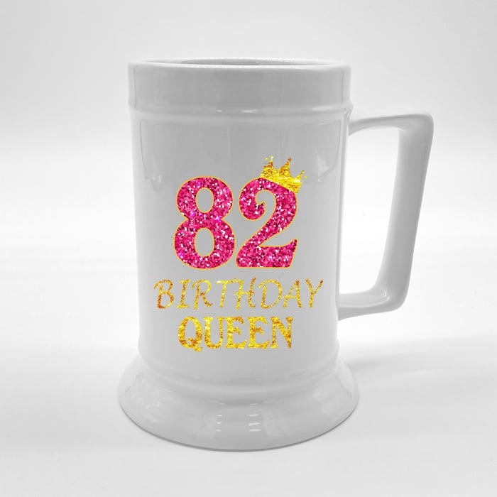 Womens 82nd Birthday Queen For 82 Years Old Front & Back Beer Stein