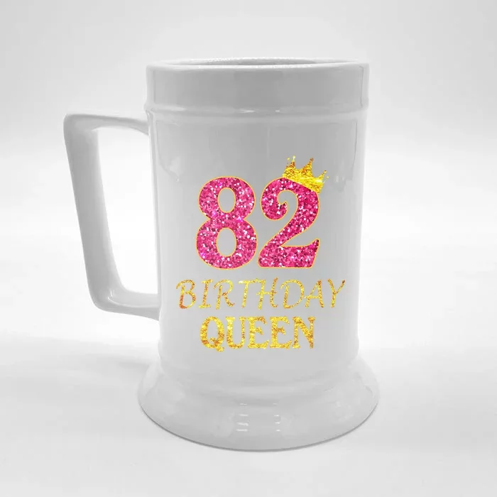 Womens 82nd Birthday Queen For 82 Years Old Front & Back Beer Stein