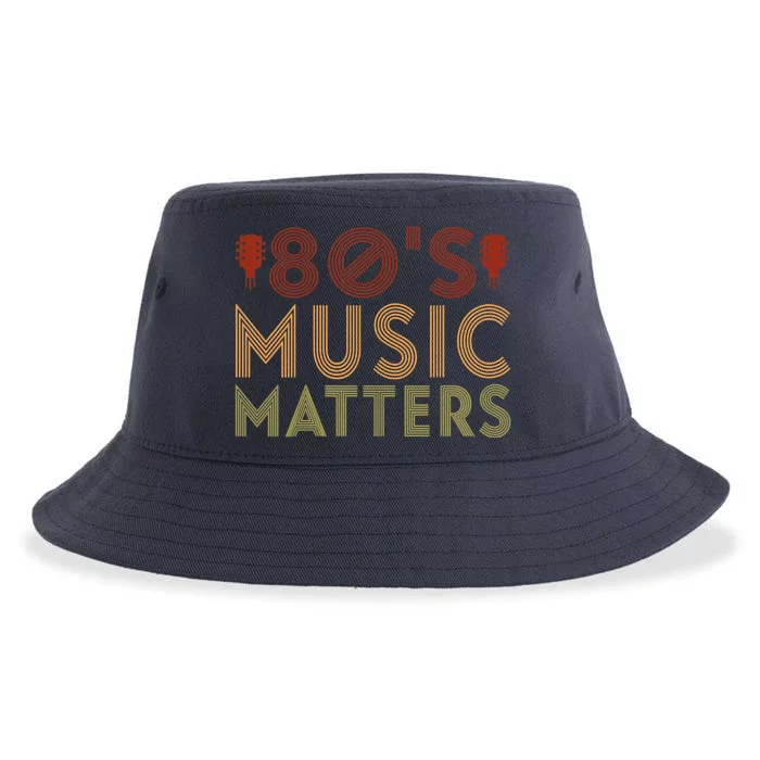 Wo 80's Music Matters Funny 80's Music Outfit 70s Music V-Neck Sustainable Bucket Hat