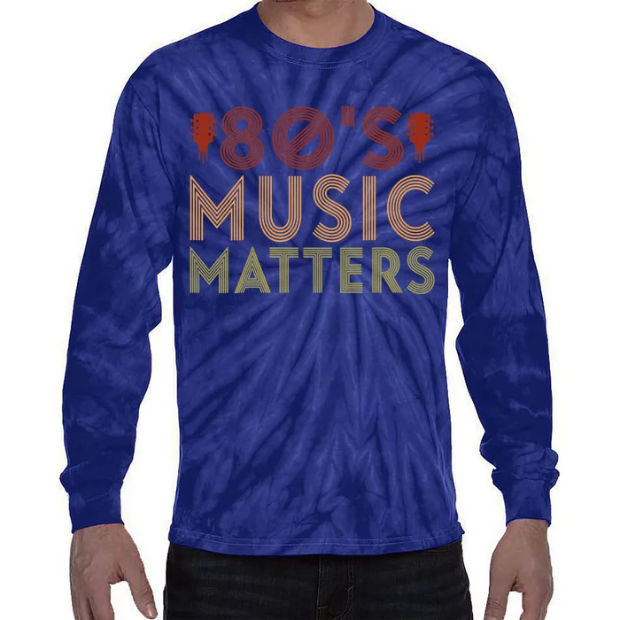 Wo 80's Music Matters Funny 80's Music Outfit 70s Music V-Neck Tie-Dye Long Sleeve Shirt