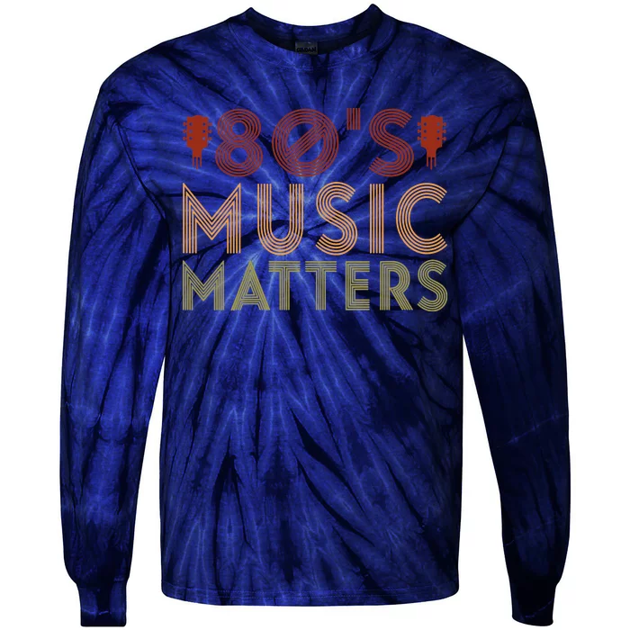 Wo 80's Music Matters Funny 80's Music Outfit 70s Music V-Neck Tie-Dye Long Sleeve Shirt