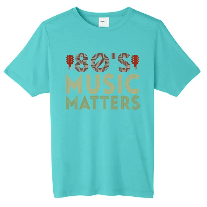 Wo 80's Music Matters Funny 80's Music Outfit 70s Music V-Neck ChromaSoft Performance T-Shirt