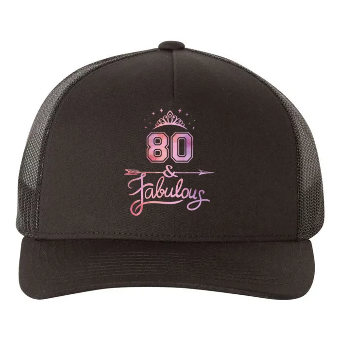 Wom.e.n 80 Years Old And Fabulous Happy 80th Birthday Yupoong Adult 5-Panel Trucker Hat