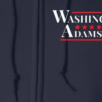 Washington Adams 1789 American Presidents Day US History Full Zip Hoodie