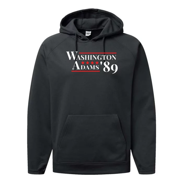 Washington Adams 1789 American Presidents Day Us History Performance Fleece Hoodie