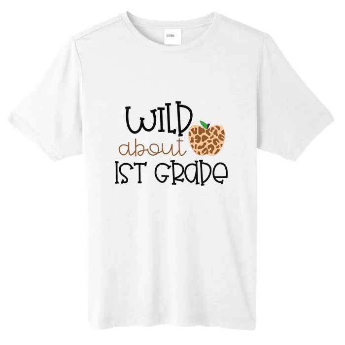 Wild About 1St Grade Leopard School Grade Teacher Gift ChromaSoft Performance T-Shirt