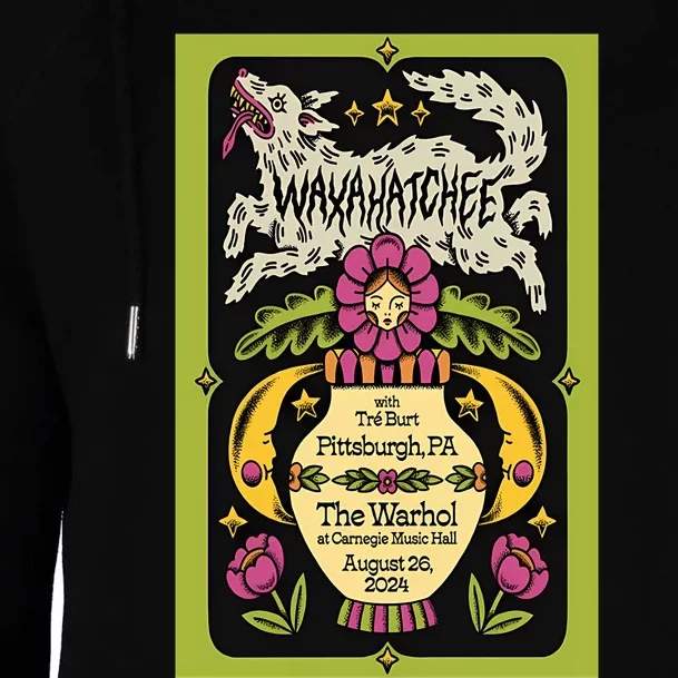 Waxahatchee August 26 2024 Carnegie Music Hall Pittsburgh Pa Poster Womens Funnel Neck Pullover Hood