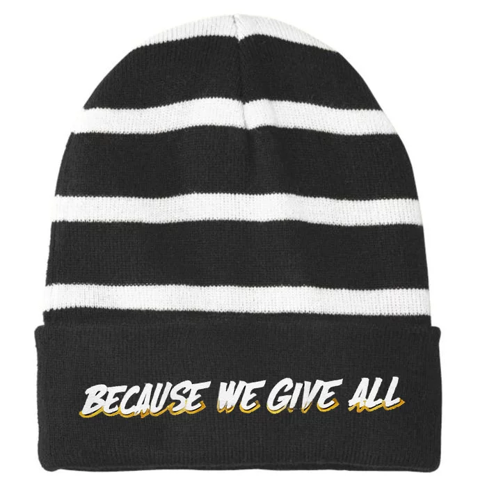 We Are 300 Hall Striped Beanie with Solid Band