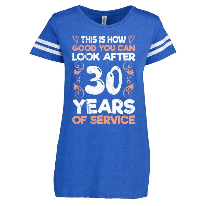 Work anniversary 30 years Company anniversary 30 Enza Ladies Jersey Football T-Shirt