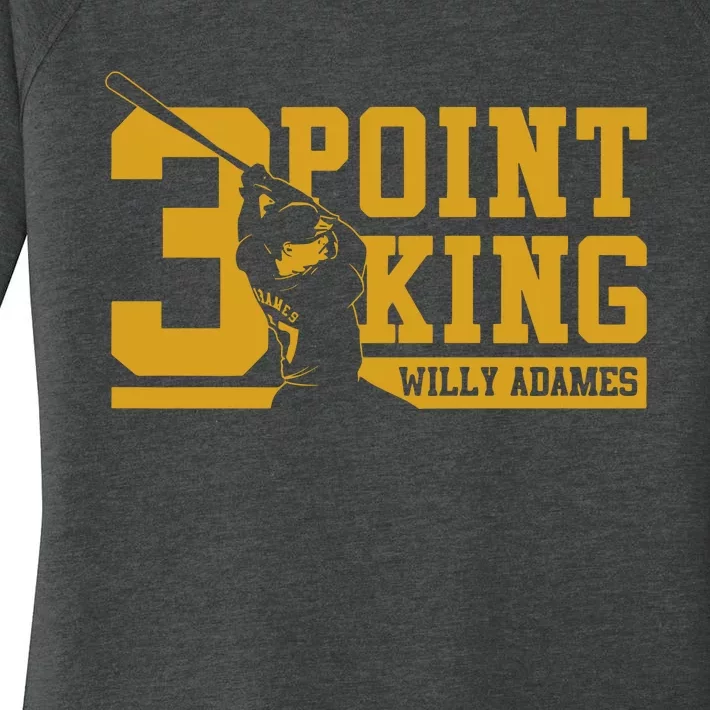 Willy Adames 3 Point King Women's Perfect Tri Tunic Long Sleeve Shirt