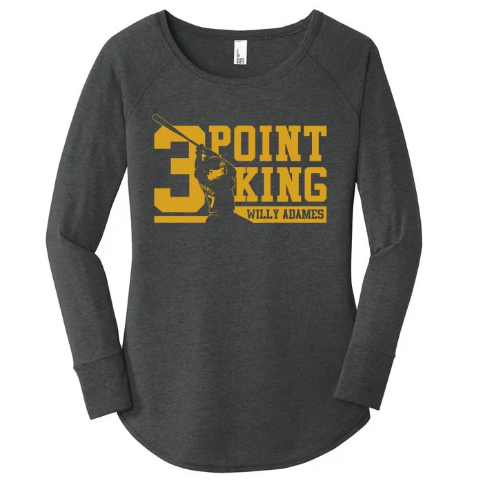 Willy Adames 3 Point King Women's Perfect Tri Tunic Long Sleeve Shirt