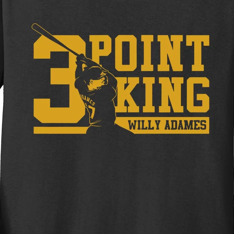 Willy Adames 3 Point King Kids Long Sleeve Shirt