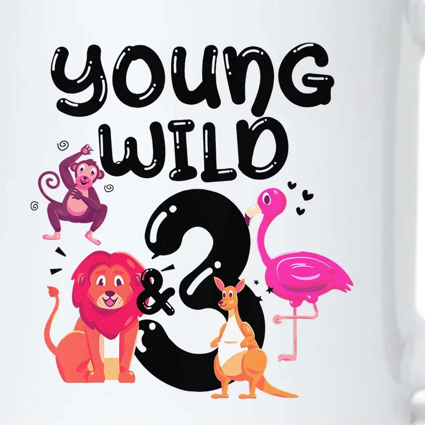 Wild And 3 3rd Birthday Safari Zoo Animal Jungle Cute Black Color Changing Mug