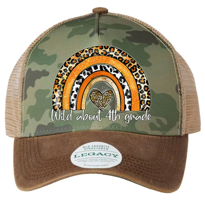 Wild About 4th Grade Leopard Back To School Teacher Student Legacy Tie Dye Trucker Hat