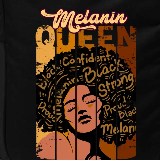 Wo African American Black Queen Afro Funny Gift Impact Tech Backpack