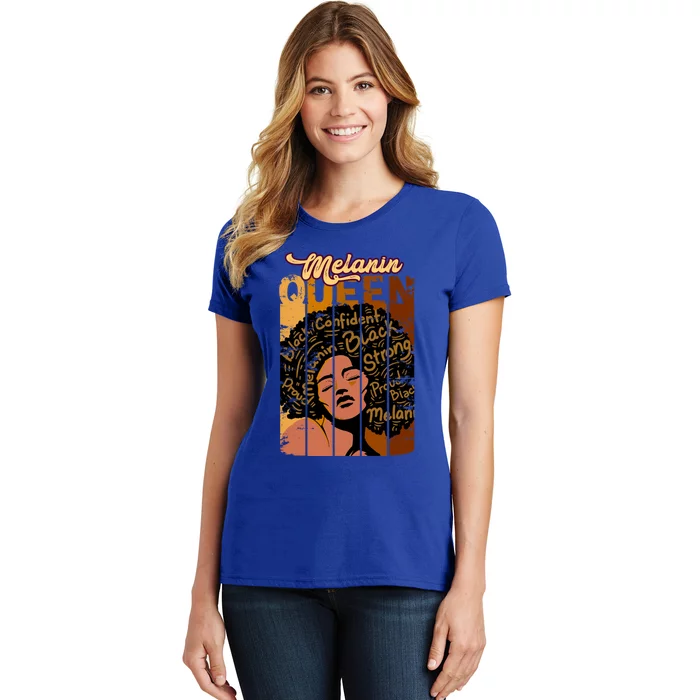 Wo African American Black Queen Afro Funny Gift Women's T-Shirt