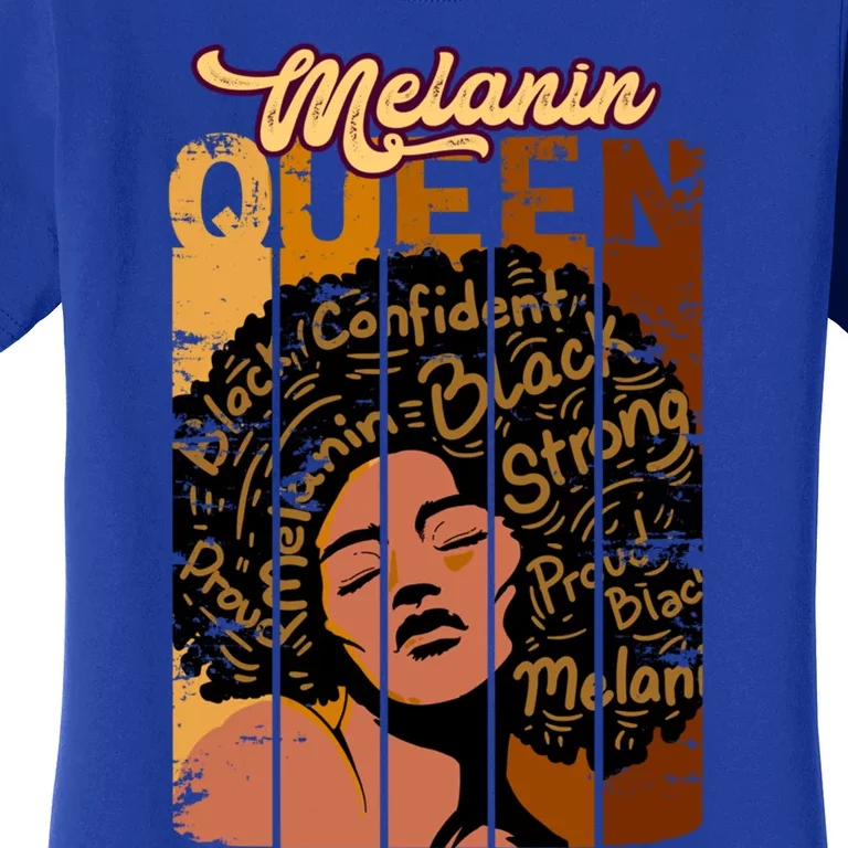 Wo African American Black Queen Afro Funny Gift Women's T-Shirt