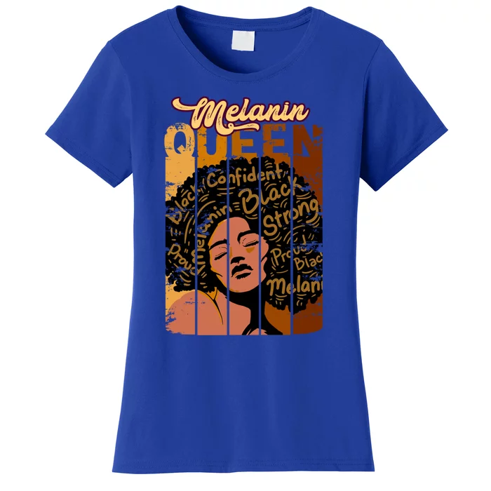 Wo African American Black Queen Afro Funny Gift Women's T-Shirt