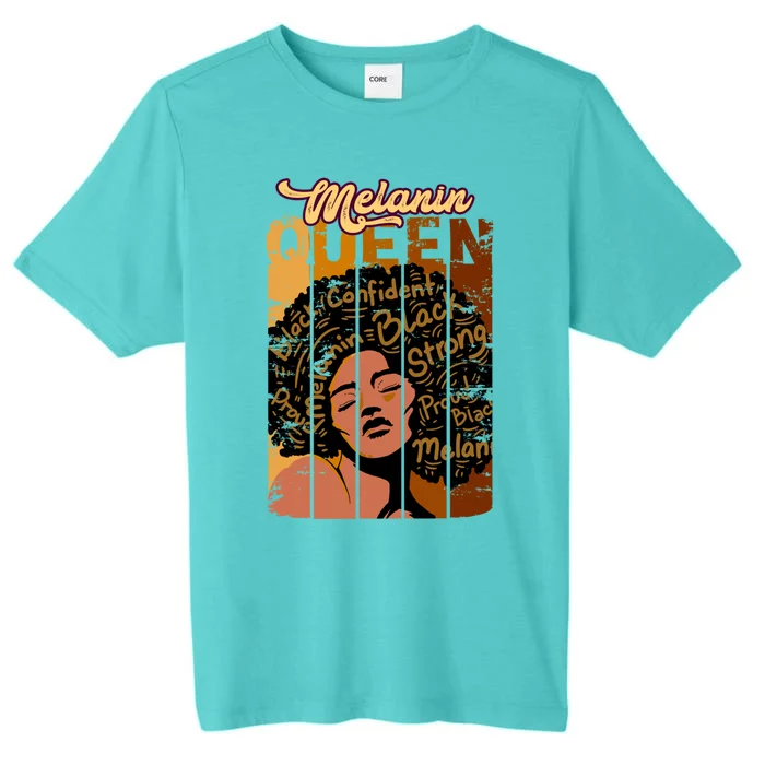 Wo African American Black Queen Afro Funny Gift ChromaSoft Performance T-Shirt