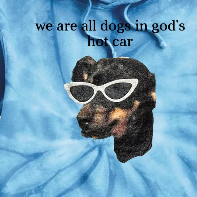 We Are All Dogs In God’S Hot Car Tie Dye Hoodie