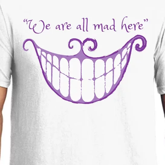 We Are All Mad Here Alice Cat Smile Halloween Costume Pajama Set