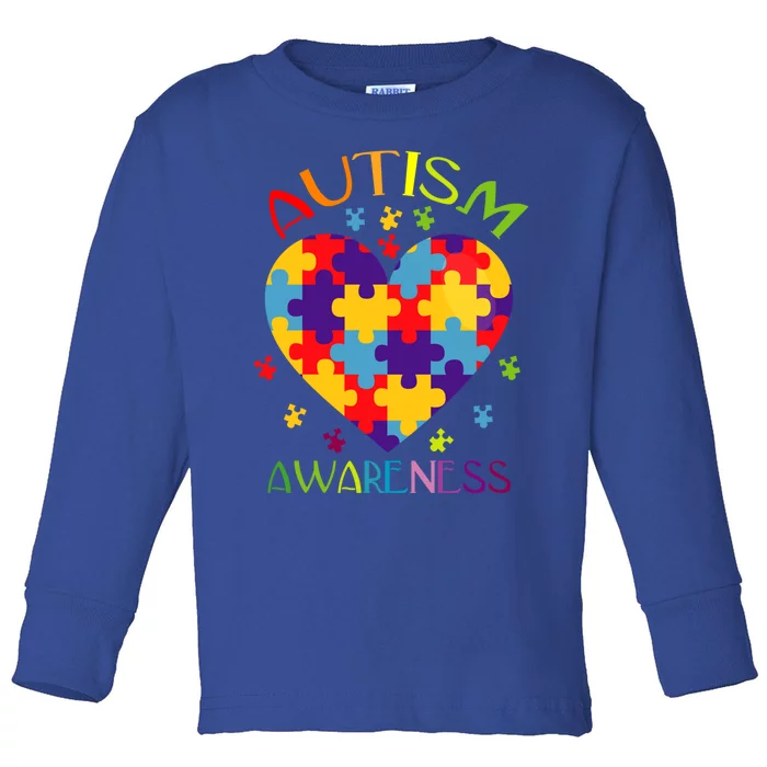 World Autism Awareness 2 April Autism Heart Proud Autism Gift Toddler Long Sleeve Shirt