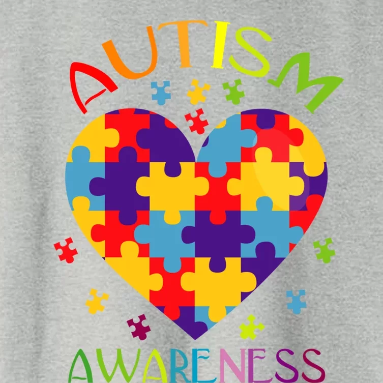 World Autism Awareness 2 April Autism Heart Proud Autism Gift Women's Crop Top Tee