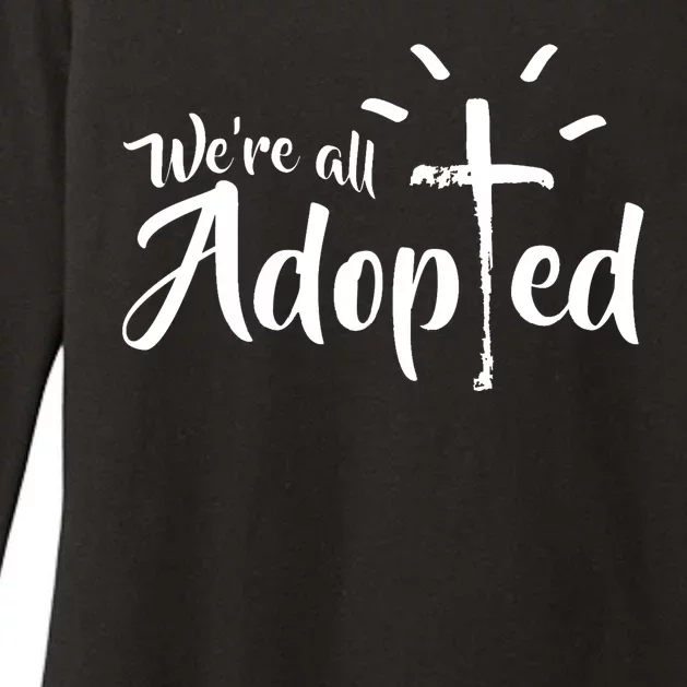 We're All Adopted Christian Cross Womens CVC Long Sleeve Shirt