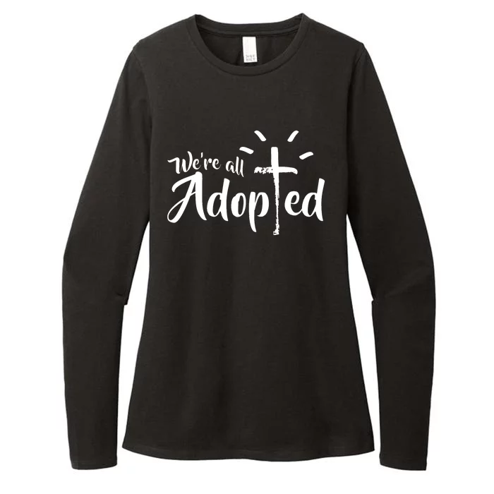 We're All Adopted Christian Cross Womens CVC Long Sleeve Shirt