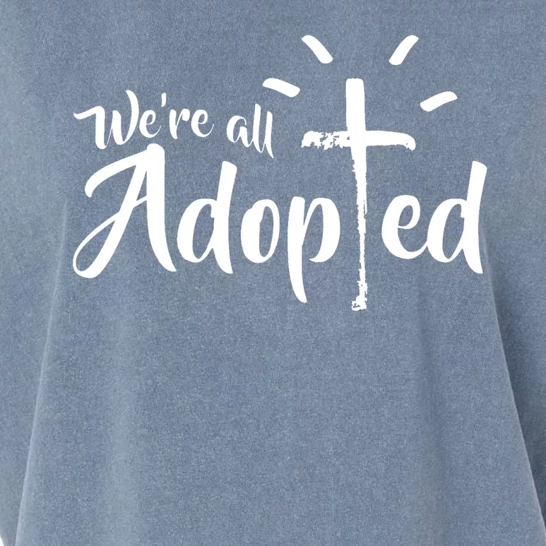 We're All Adopted Christian Cross Garment-Dyed Women's Muscle Tee