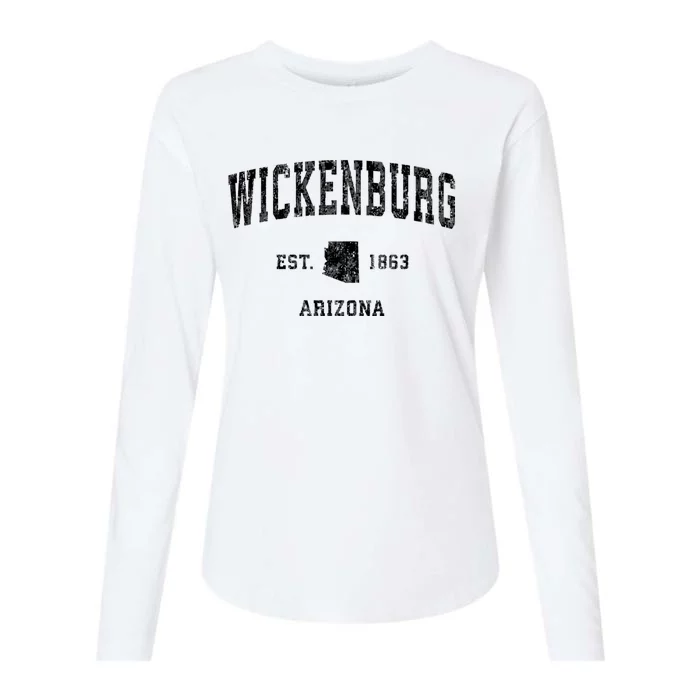 Wickenburg Arizona Az Vintage Established Sports Design Womens Cotton Relaxed Long Sleeve T-Shirt