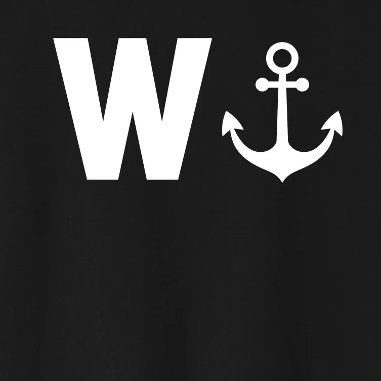 W And Anchor Women's Crop Top Tee