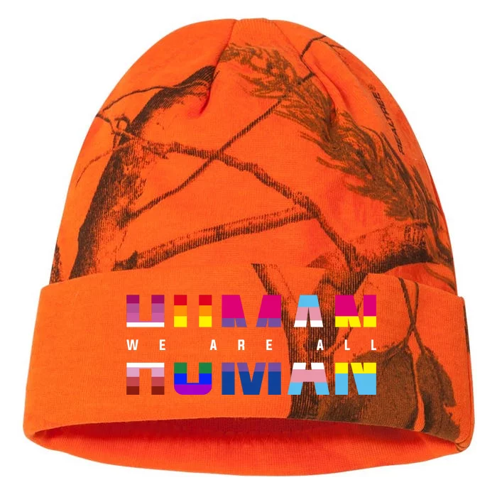 We Are All Human LGBT Pride Kati - 12in Camo Beanie