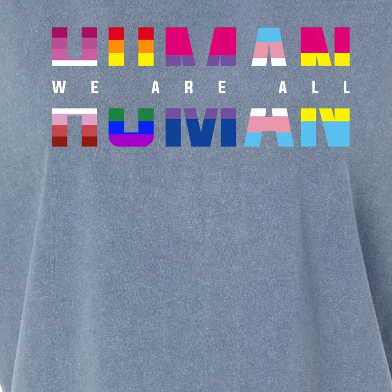 We Are All Human LGBT Pride Garment-Dyed Women's Muscle Tee