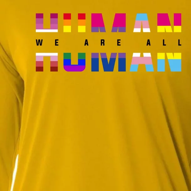 We Are All Human LGBT Pride Cooling Performance Long Sleeve Crew