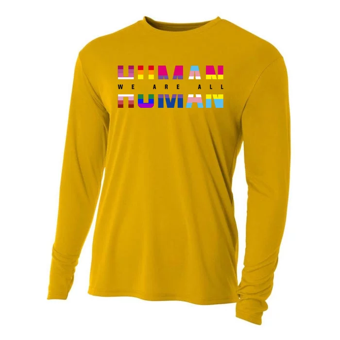 We Are All Human LGBT Pride Cooling Performance Long Sleeve Crew