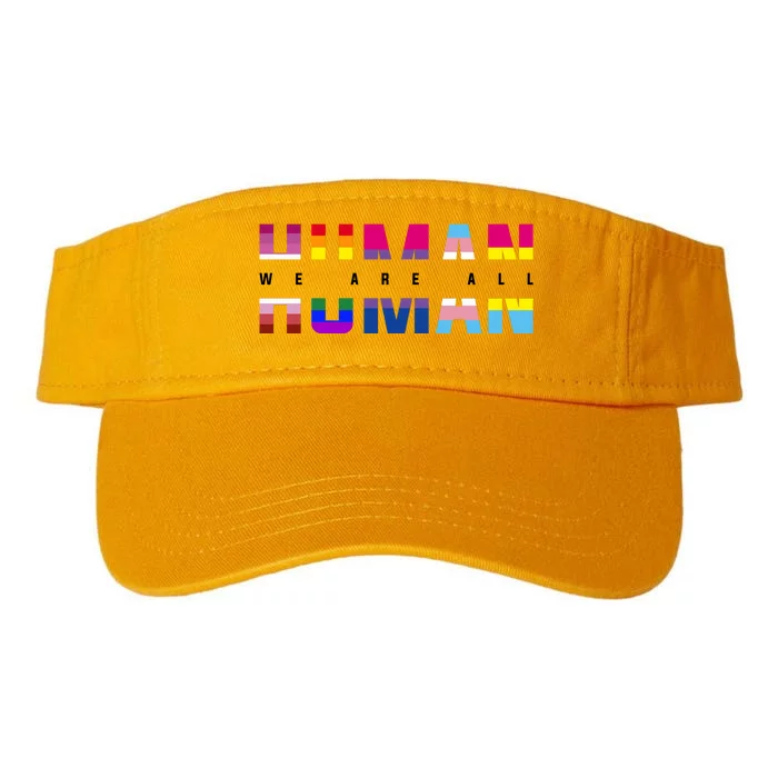 We Are All Human LGBT Pride Valucap Bio-Washed Visor