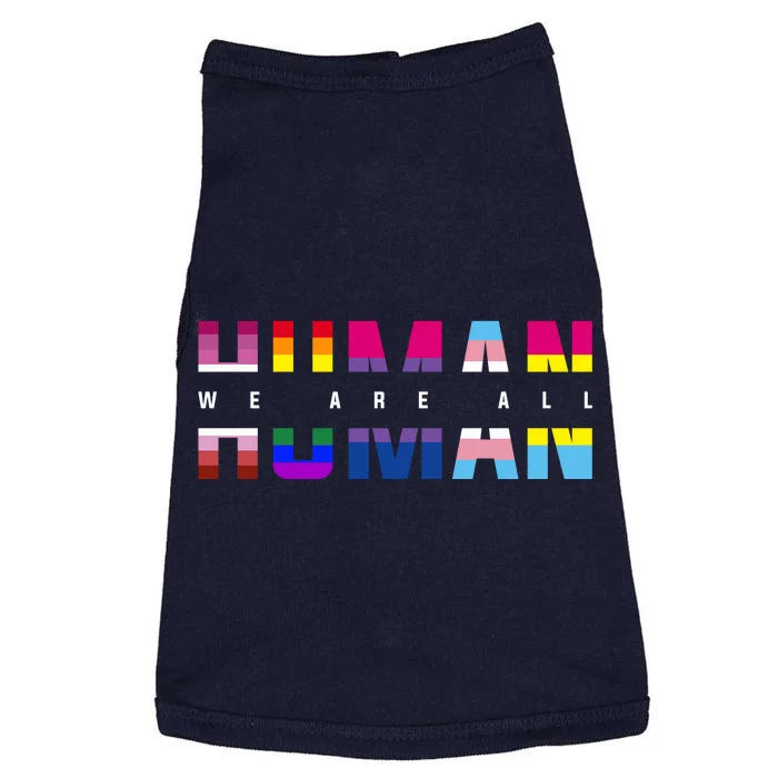 We Are All Human LGBT Pride Doggie Tank